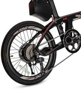 Rower elektryczny Beaster El. karboninio rėmo dviratis, BS125B, juodas, 250W 3