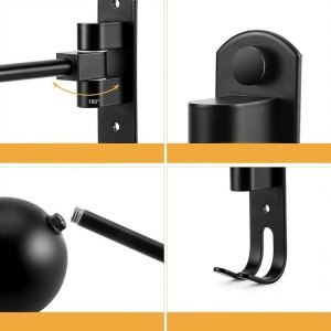 Aptel WIESZAK na kask motocyklowy w kształcie kuli ścienny regulowany czarny RW45 3