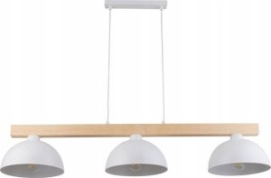 Lampa wisząca TKKRYWULT Tk Lighting Oslo 4712 lampa wisząca zwis 3x15W E27 biała/drewniana 1