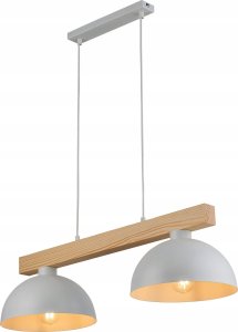 Lampa wisząca TKKRYWULT Tk Lighting Oslo 4713 lampa wisząca zwis 2x15W E27 biała/drewniana 1