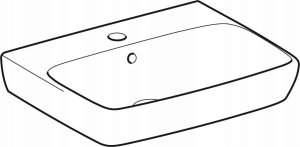 Umywalka Geberit Geberit Selnova Square Umywalka, B55cm, H17.5cm, T44cm, z przelewem, z otworem na baterię [20] 3