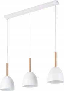 Lampa wisząca TKKRYWULT Tk Lighting Nord 4869 lampa wisząca zwis 3x15W E27 biała/drewniana 1