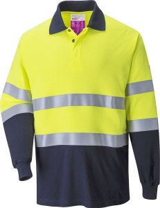 Portwest FR74 - Dwukolorowa koszulka polo trudnopalna i antystatyczna 4XL 1