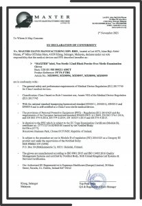 Rękawice nitrylowe bezpudrowe, MAXTER, 100 szt., rozmiar L, czarne 11