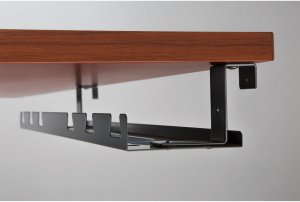 InLine InLine® Cable guide/shelf for under-table mounting, black 8