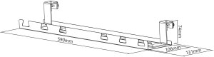 InLine InLine® Cable guide/shelf for under-table mounting, black 9