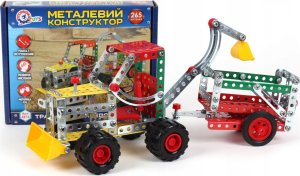 Maksik Zestaw konstrukcyjny metalowy traktor z przyczepką 265el 4876 (TEH4876) 2