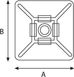 Trytyt UCHWYT MOCUJĄCY SAMOPRZYLEPNY HW-4ACB CZARNY (100szt.) 2