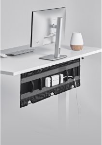 InLine InLine® Storage net with hook-and-loop straps, for under-table mounting, black 7