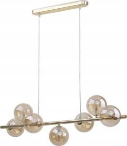 Lampa wisząca TKKRYWULT Tk Lighting Estera 5668 lampa wisząca zwis modern belka szklane klosze 7x6W G9 złota/bursztynowa 1