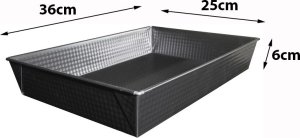 Inmet Klasyczna Blacha do Pieczenia Prostokątna do Ciast Blaszka non-stick 36 cm 5