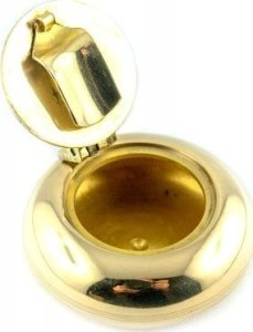 Popielniczka marynistyczna mosiężna ATC, śr. 5cm 2