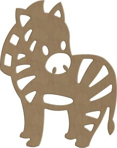 Dekoracja z MDF Zebra 24,5 cm 1