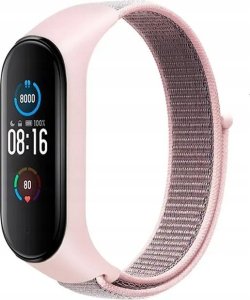 OEM Pasek nylonowy do XIAOMI Mi Band 5 / 6 / 7 różowa (07) 5