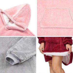 ZOLTA Ciepły koc TV Bluza z rękawami Narzuta Szlafrok 160x85 2