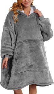 ZOLTA Ciepły koc TV Bluza z rękawami Narzuta Szlafrok 160x85 4