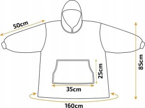 ZOLTA Ciepły koc TV Bluza z rękawami Narzuta Szlafrok 160x85 2