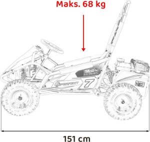 Ramiz Pojazd Gokart Spalinowy MUD MONSTER Pomarańczowy 9