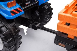 Lean Cars Traktor Na Akumulator Z Przyczepą Hercules Niebieski 24V 2