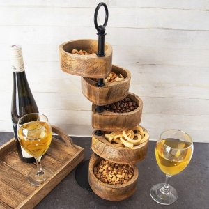 Orion Patera drewniana 5-poziomowa MANGO 44,5 cm 8