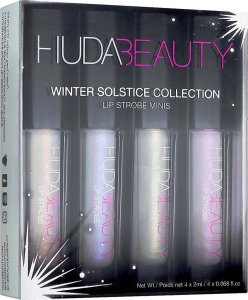 Huda Beauty Winter Solstice Collection Set Huda Beauty: Lip Strobe, Liquid Lipstick, Hypnotic, 2 ml *Miniature + Lip Strobe, Liquid Lipstick, Charmes, 2 ml *Miniature + Lip Strobe, Liquid Lipstick, Starcrossed, 2 ml *Miniature + Lip Strobe, Liquid Lipsti 1