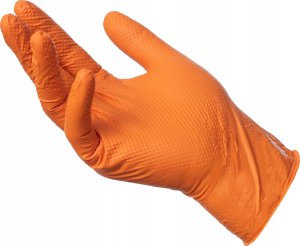 Rękawice nitrylowe bezpudrowe, MAXTER 7.0, 90 szt., rozmiar XL, pomarańczowe 6