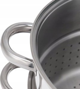 SOKOWNIK Parowar Garnek do Soków 8L Duży STALOWY INDUKCJA Gaz 5220 6