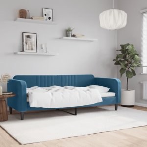 vidaXL vidaXL Sofa z funkcją spania, niebieska, 80x200 cm, obita aksamitem 1