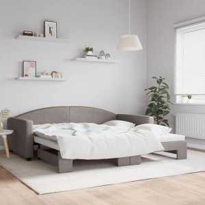 vidaXL vidaXL Sofa rozsuwana, kolor taupe, 100x200 cm, tkanina 1