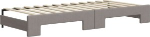 vidaXL vidaXL Sofa rozsuwana z materacami, kolor taupe, 100x200 cm, tkanina 5