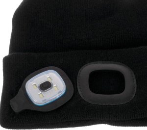Trizand Czapka zimowa z latarką- czarna Trizand 22663 7