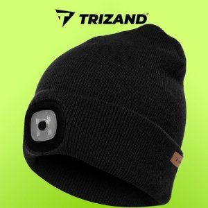 Trizand Czapka zimowa z latarką- czarna Trizand 22663 9