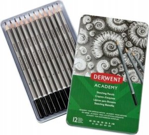 Graphite O��wki Derwent pud metal 12 (6B-5H) 2