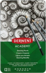 Graphite O��wki Derwent pud metal 12 (6B-5H) 5