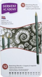 Graphite O��wki Derwent pud metal 12 (6B-5H) 6