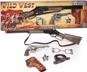 Gonher GONHER Wild-West play Set  8 S. + Rifle, 498/0 1