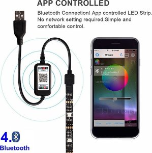 Taśma LED Taśma do podświetlenia tv USB LED 5050 RGB 5m/5V sterowana z bluetooth Taśma do podświetlenia tv USB LED 5050 RGB 5m/5V sterowana z bluetooth 3