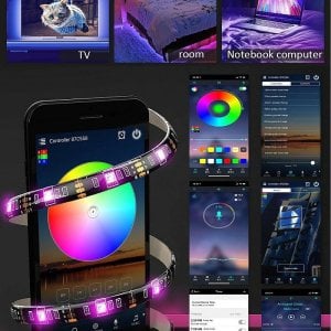 Taśma LED Taśma do podświetlenia tv USB LED 5050 RGB 5m/5V sterowana z bluetooth Taśma do podświetlenia tv USB LED 5050 RGB 5m/5V sterowana z bluetooth 4