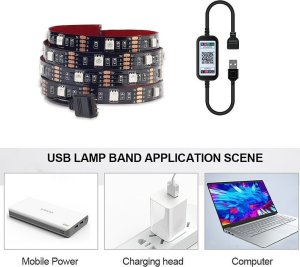 Taśma LED Taśma do podświetlenia tv USB LED 5050 RGB 5m/5V sterowana z bluetooth Taśma do podświetlenia tv USB LED 5050 RGB 5m/5V sterowana z bluetooth 5