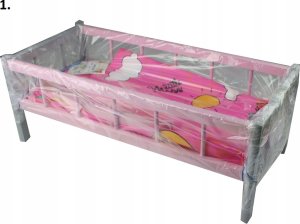 Teka Kołyska duża kolor dla lalek z pościelą 01639 11