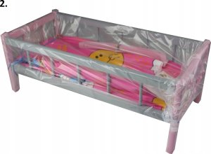 Teka Kołyska duża kolor dla lalek z pościelą 01639 13