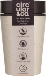 Florina rCUP Eco* kubek 227 ml kolor kremowo - czarny 3
