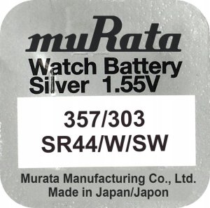 Renata Bateria srebrna mini Murata 357 / 303 / SR44W / SW44SW / SR44 1 sztuka 2