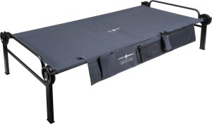 R.E.I.S. Łóżko polowe ławka Disc-O-Bed ONE XLT z boczną kieszenią 5