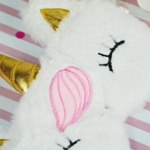 Opaska na oczy do spania jednorożec - white 3
