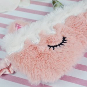Opaska na oczy do spania jednorożec - pink 4