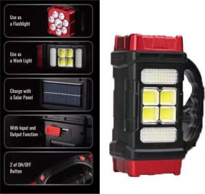 Latarka Przenośna lampa latarka solarna HB-1678 powerbank dwustronna 38W Przenośna lampa latarka solarna HB-1678 powerbank dwustronna 38W 5