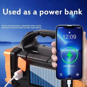 Latarka Przenośna lampa latarka solarna HB-1678 powerbank dwustronna 38W Przenośna lampa latarka solarna HB-1678 powerbank dwustronna 38W 9
