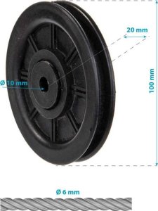 Mercor ROLKA fi 100mm NA LINKĘ DO ATLASU fi 6mm ENERO FIT 3