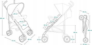Wózek Lionelo Wózek sportowy Elia Grey White 12